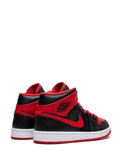 Shoes nike air jordan 1 black red alternate bread high