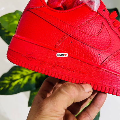 Shoes nike airforce 1 red love you forever drake