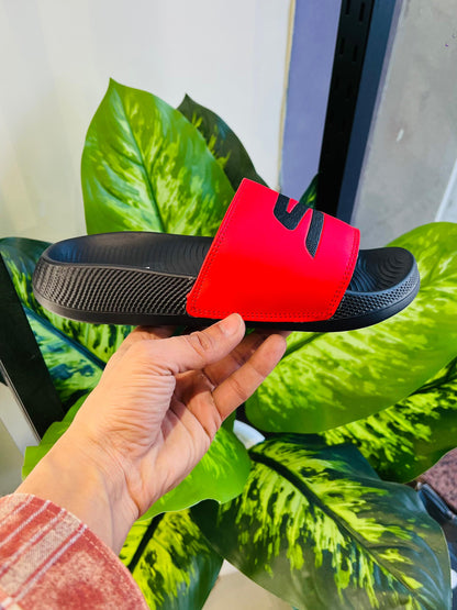 Slippers skecher black red
