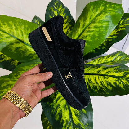 Shoes nike airforce 1 x lv black golden
