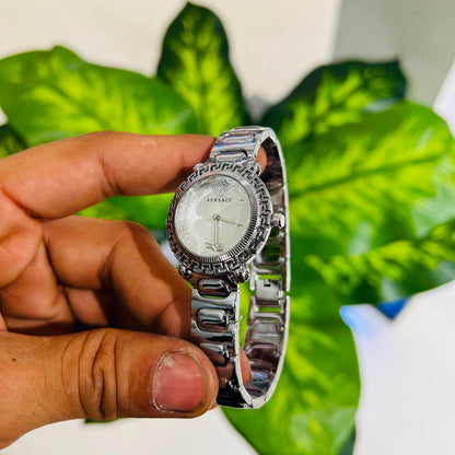 Girls watch versace silver white