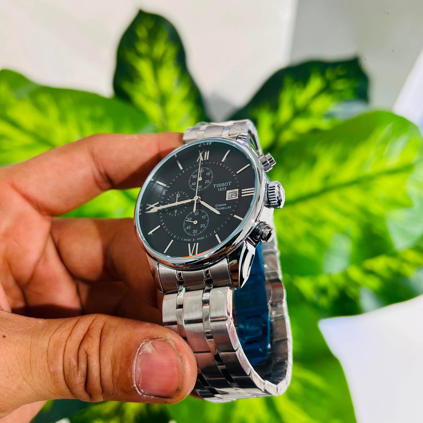 Watch tissot silver black
