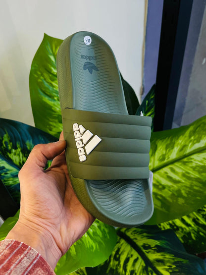 Slippers adidas green olive
