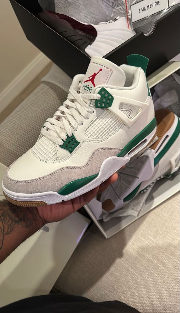 Shoes jordan retro 4 pine green