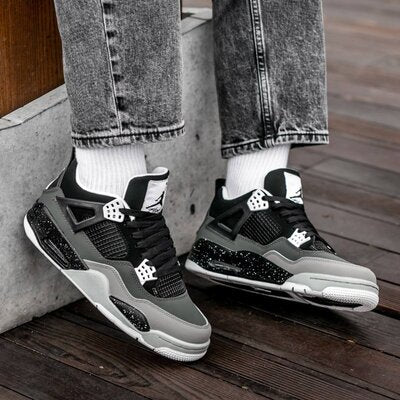 Shoes jordan retro 4 grey black