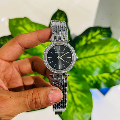 Girls watch mk silver black