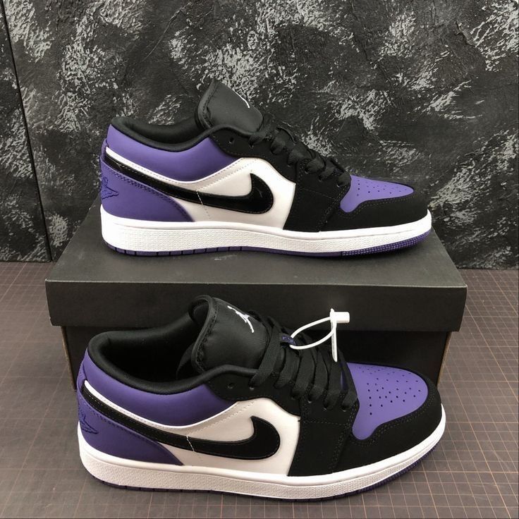 Shoes nike air jordan 1 purple low