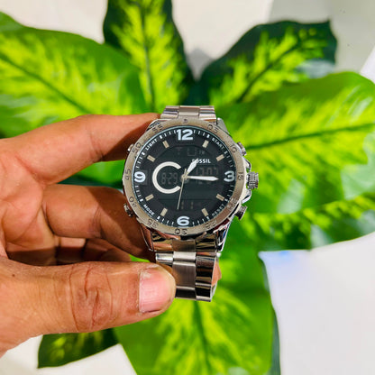 Watch fossil silver digital