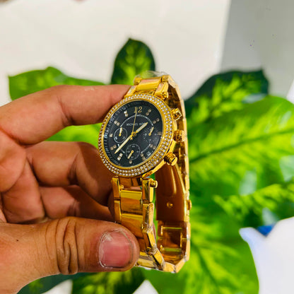 Girls watch mk gold black