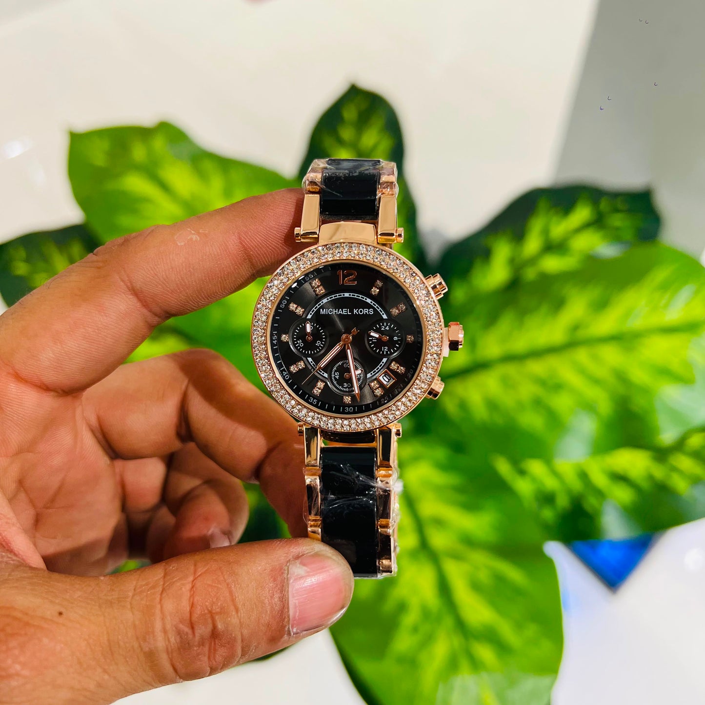 Girls watch mk black rose gold