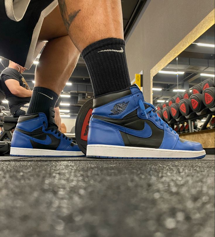 Shoes nike air jordan 1 high blue 💙