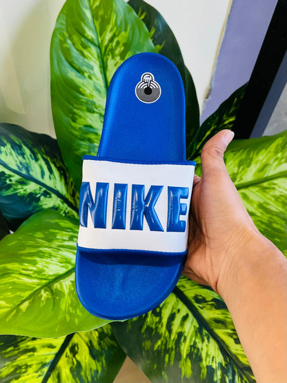 Slippers nike white blue
