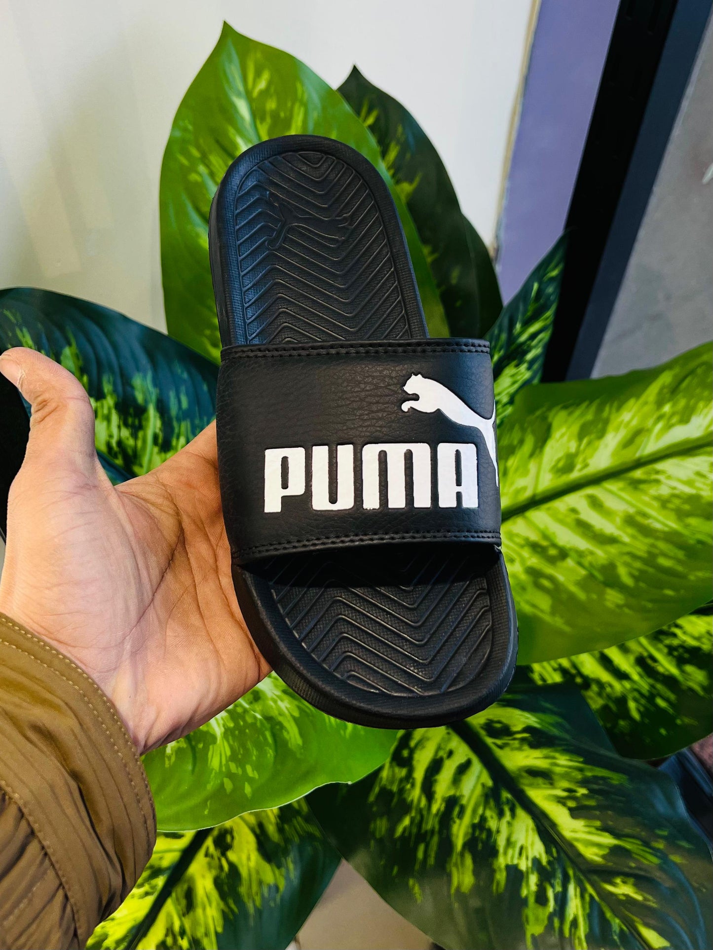 Slippers puma black