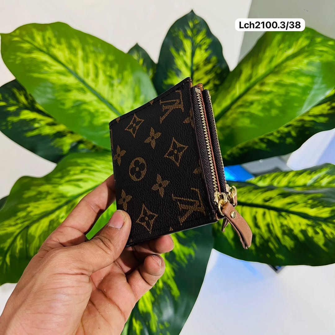 Card holder lv brown zip