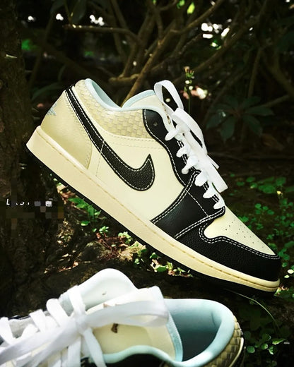 Shoes nike air jordan 1  low coconut milk cream black matching