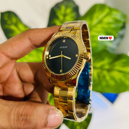 Watch guess gold black