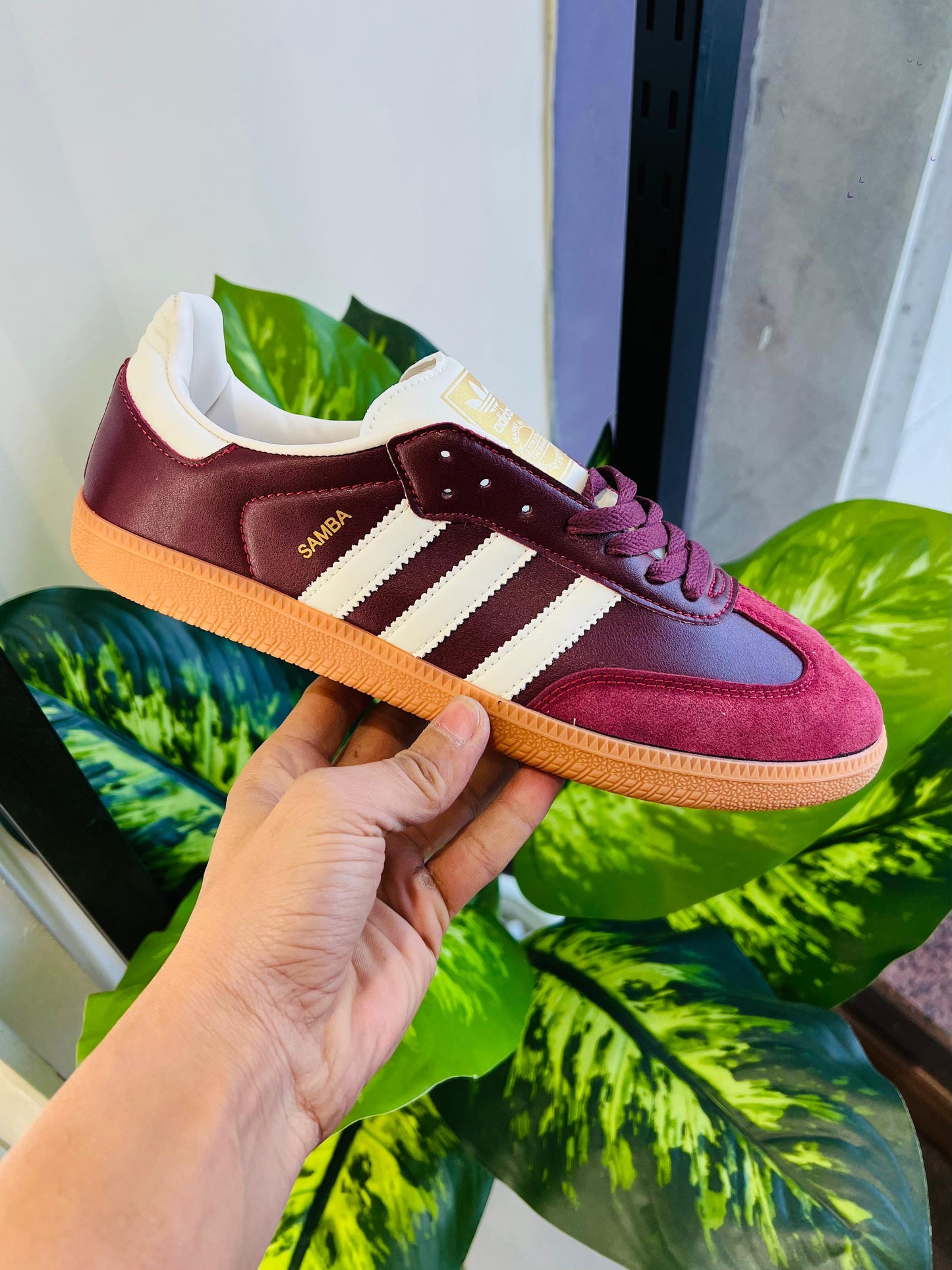 Shoes adidas samba wine mehroon