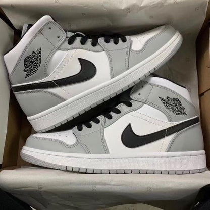 Shoes nike air jordan 1 grey black high
