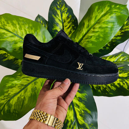 Shoes nike airforce 1 x lv black golden