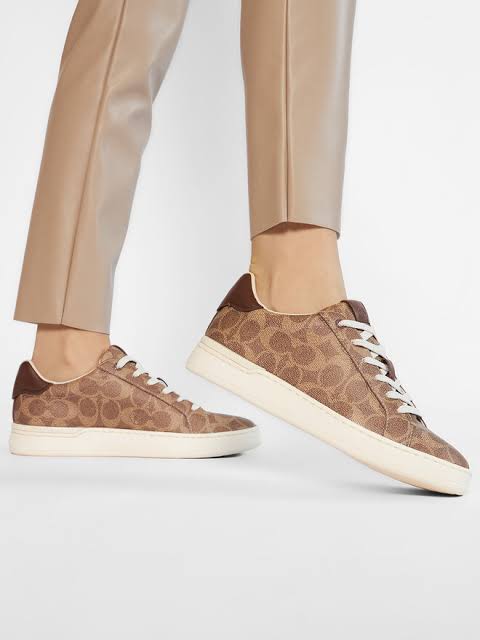 Shoes coach sneakers brown off white british tan