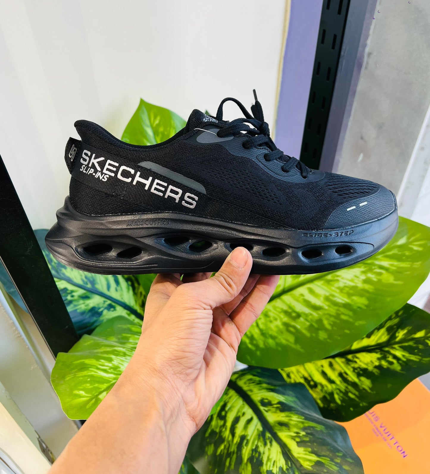 Shoes Skechers slip ins black running