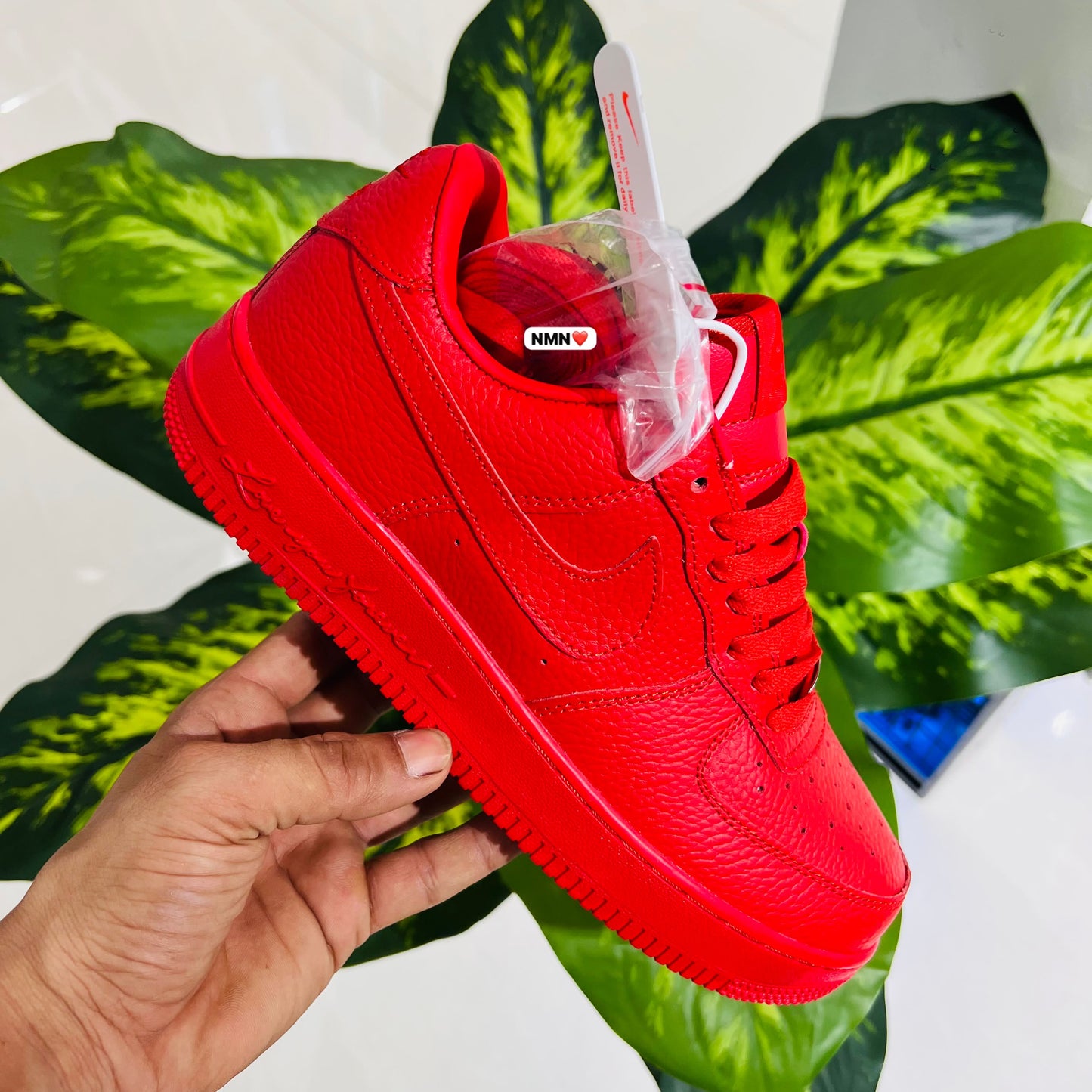 Shoes nike airforce 1 red love you forever drake
