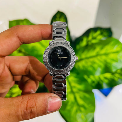 Girls watch versace silver black