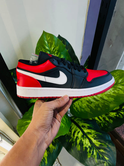 Shoes nike air jordan 1 low red black