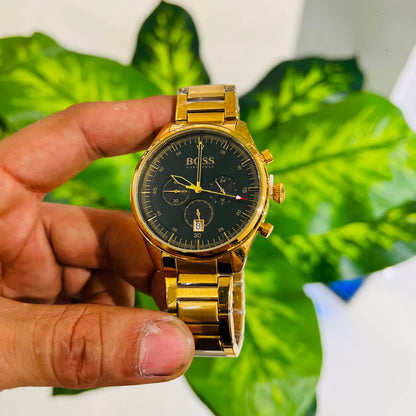 Watch boss gold black