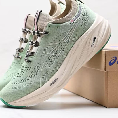 Shoes asics green cream