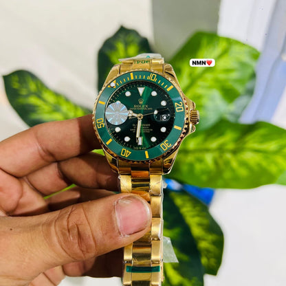 Watch premium rolex gold green (Copy 12)