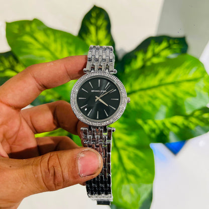 Girls watch mk silver black