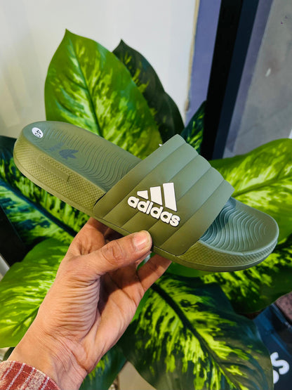 Slippers adidas green olive