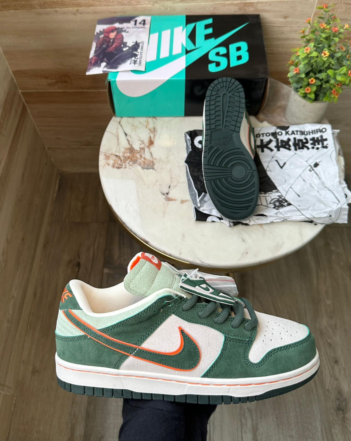 Shoes nike air jordan 1 low green otomo katsuhiro
