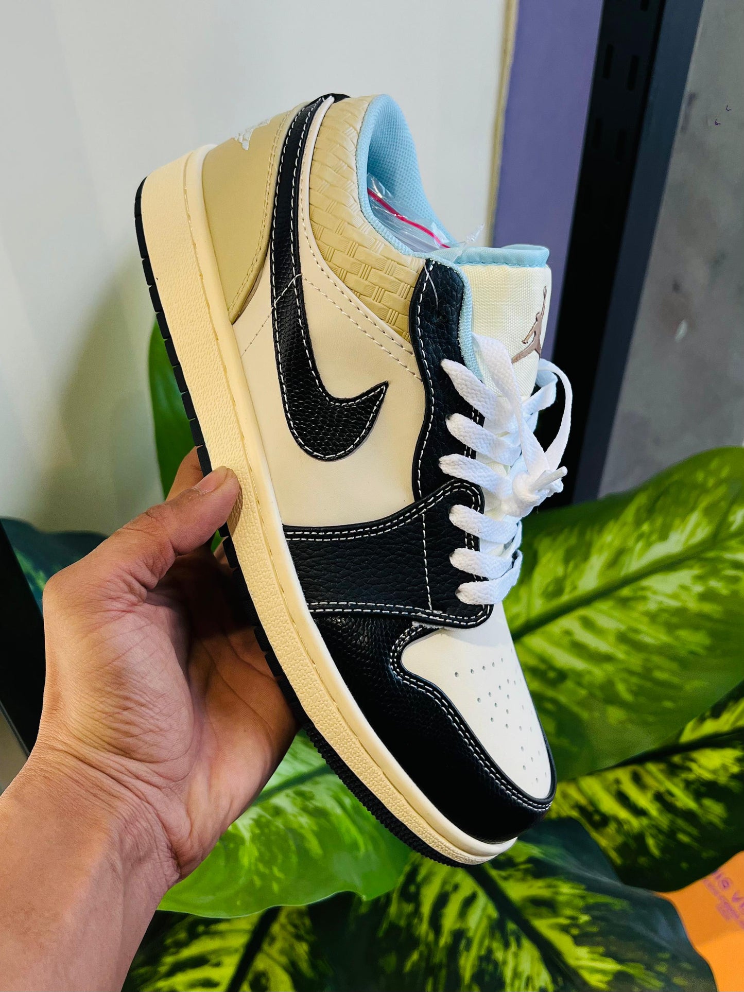 Shoes nike air jordan 1  low coconut milk cream black matching