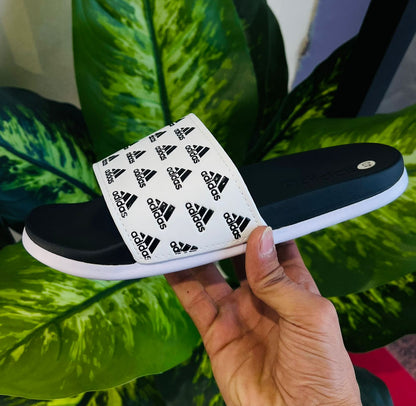 Slippers adidas white black