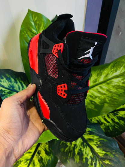 Shoes nike jordan retro 4 black red
