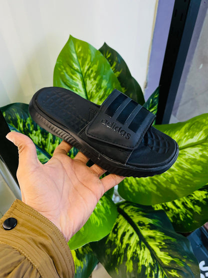 Slippers adidas all black velcro