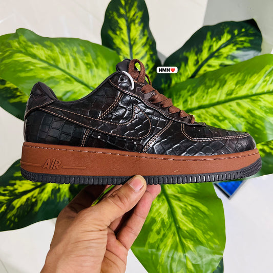 Shoes nike airforce 1 croco leather brown