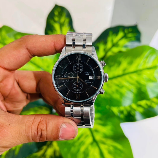 Watch tissot silver black