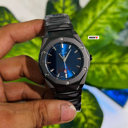 Watch hublot dark grey blue