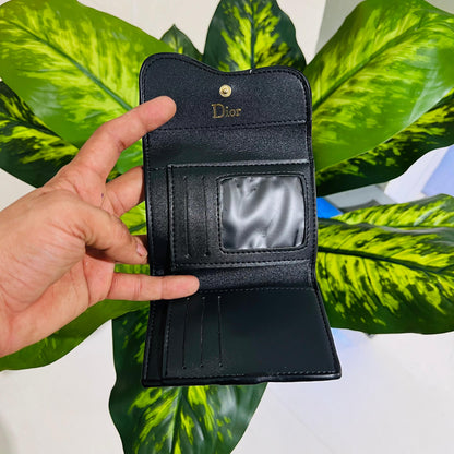 Wallet dior black trifold