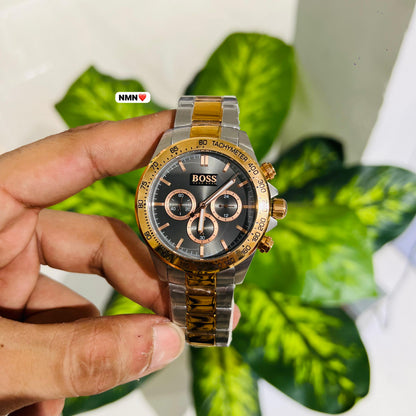 Watch premium boss rose gold grey silver