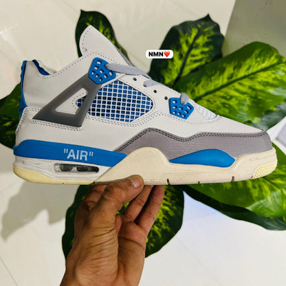 Shoes nike air jordan retro 4 grey blue