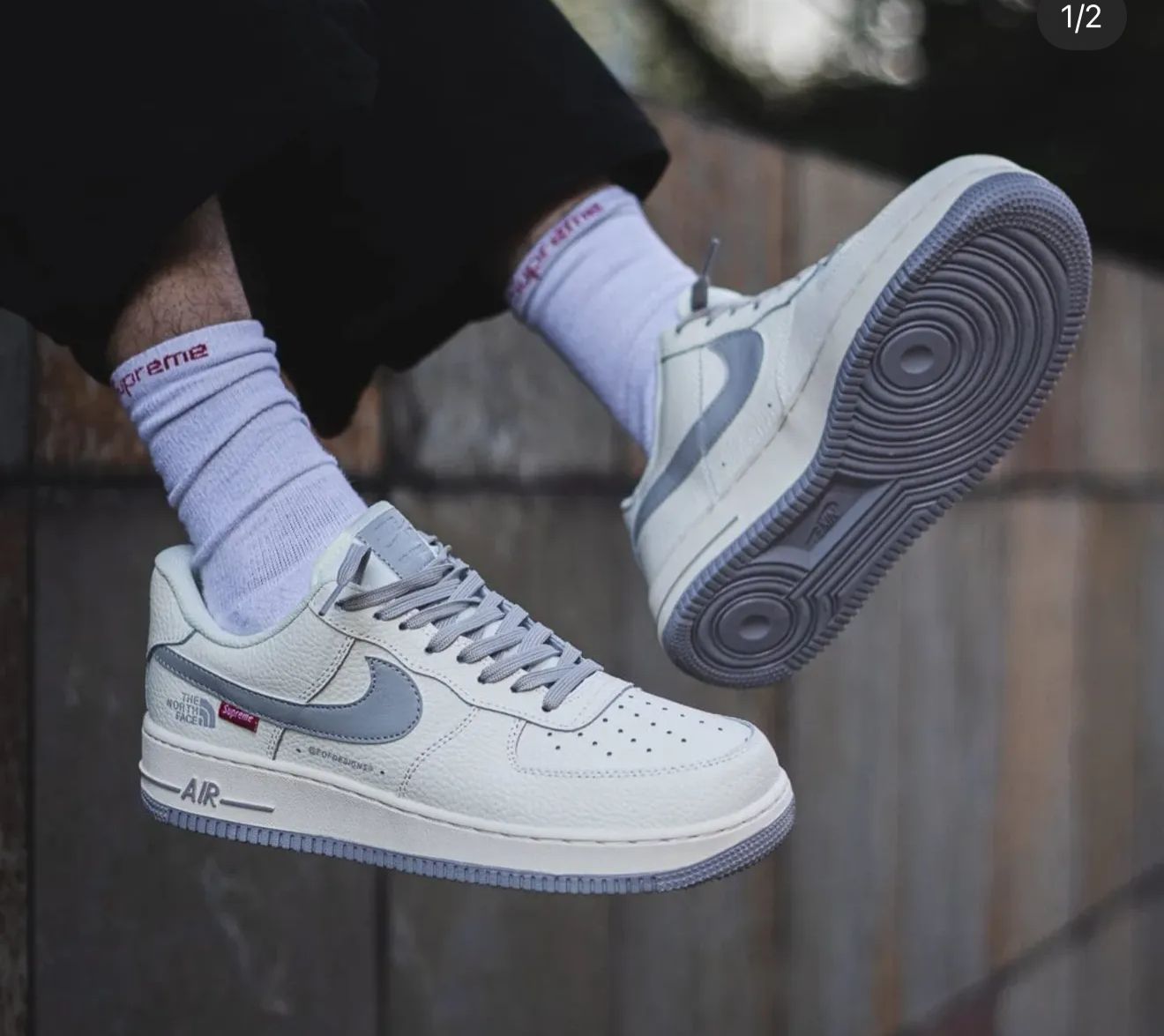 Shoes nike airforce 1 x the north face x supreme