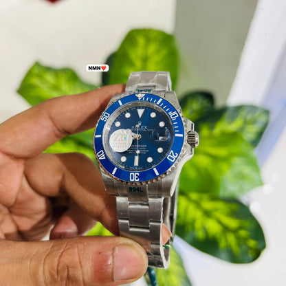 Watch premium rolex submariner blue silver