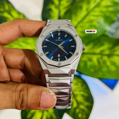 Watch hublot grey blue