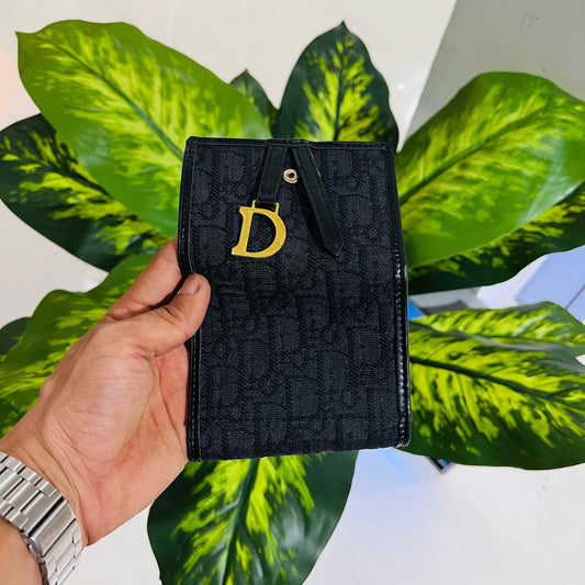 Wallet dior black trifold