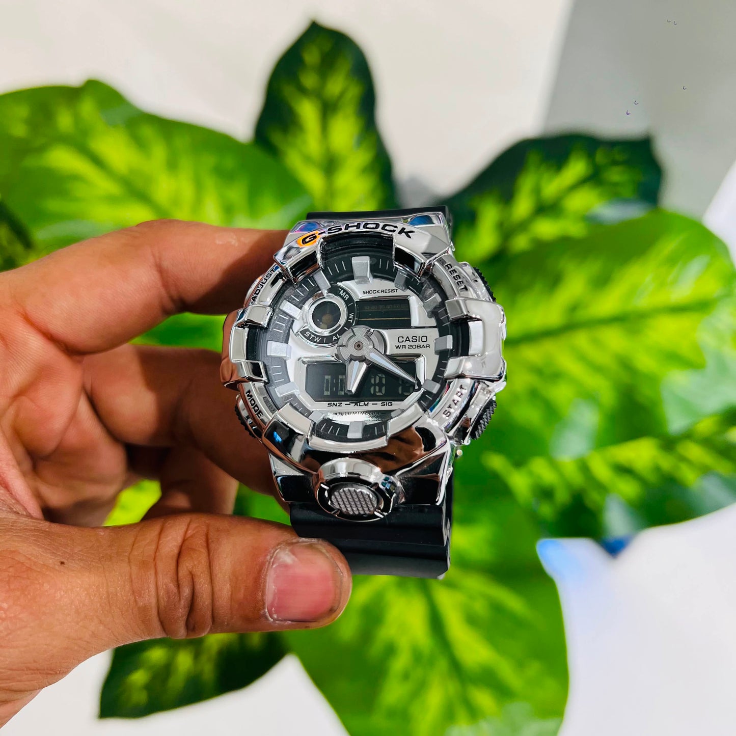 Watch gshock casio silver black digital