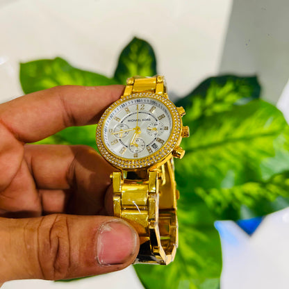 Girls watch mk gold silver